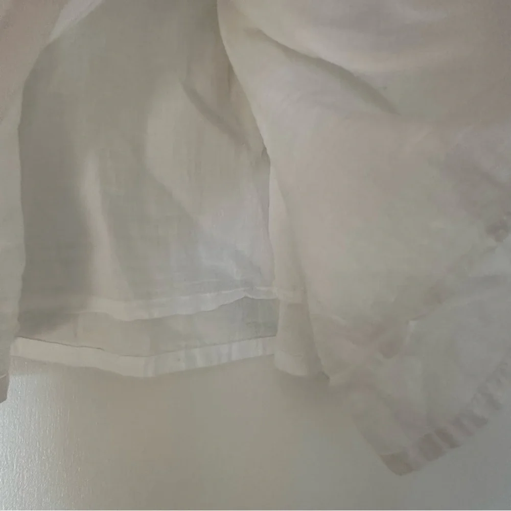 India Collection Emerson Fry Organic Cotton Embroidered Tie Front Top Womens - Picture 11 of 14